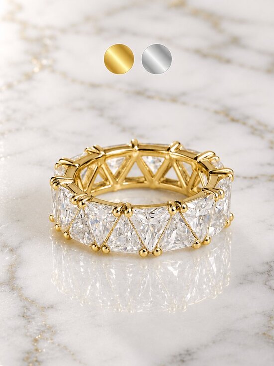 Lovely Parcel Jewelry - Gold or Silver “Hailey” 💎 Eternity Ring (multiple sizes)